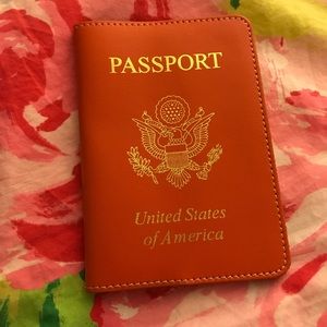 Orange and Pink Passport Holder
